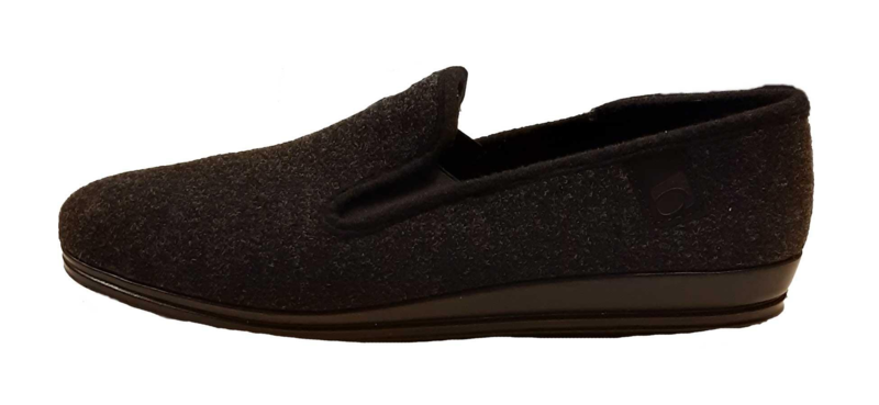 Svart toffel - utsida