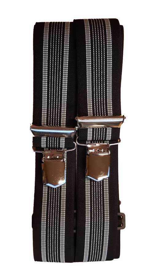 Svart med grå ränder