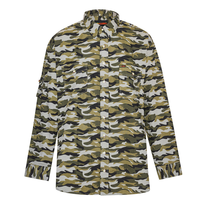 Skjorta i grön camouflage - KAMRO (L/Ä)