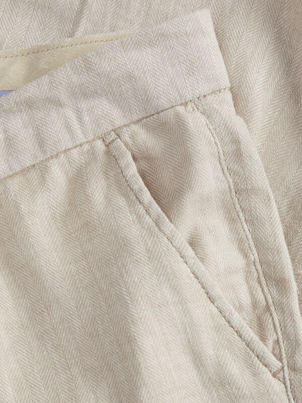 Beige/fiskbensmönster - ficka