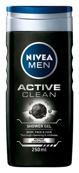 Active Clean Duschgel (250ml) - Nivea Men