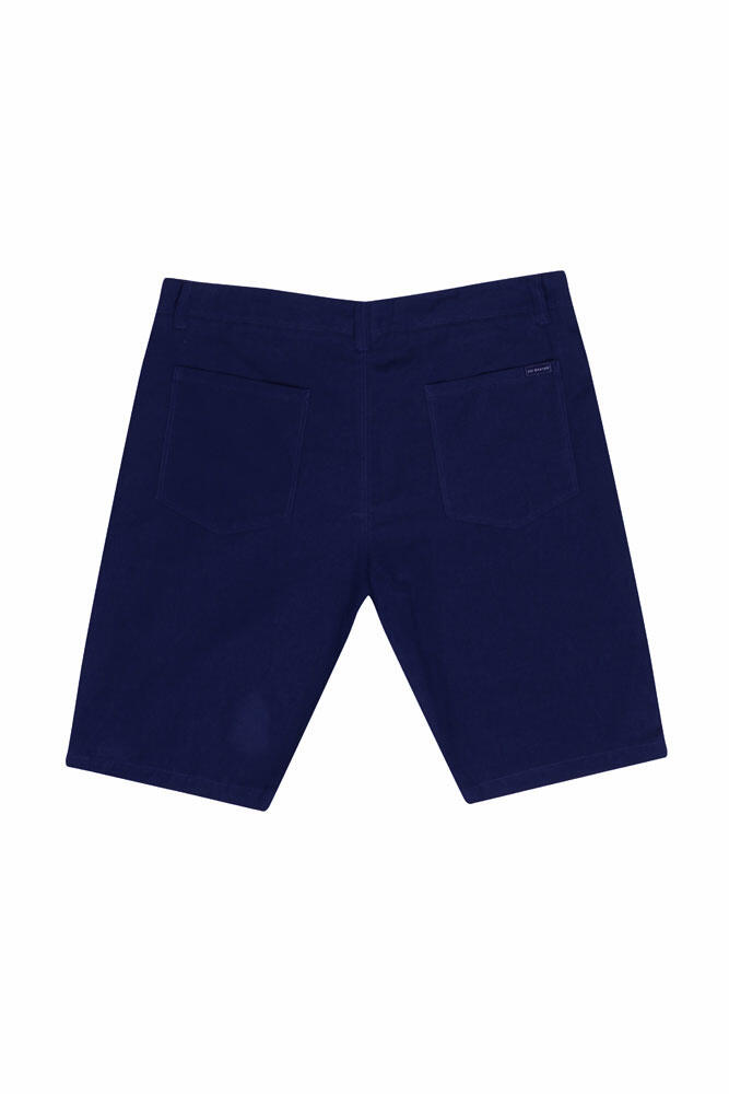 Mörkblå linneshorts - Ed Baxter