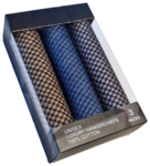 sand/blå/grå houndstooth-mönster