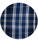 Navyblå/hvid rutig Button-Down-skjorta (K/Æ) - D555